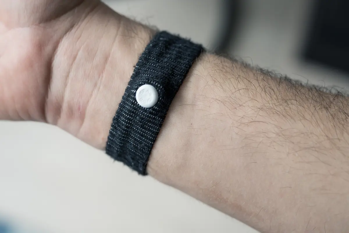Sea sickness band on arm