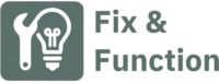 Minimalist logo showing a wrench forming part of a lightbulb, symbolizing practical problem-solving and smart ideas.